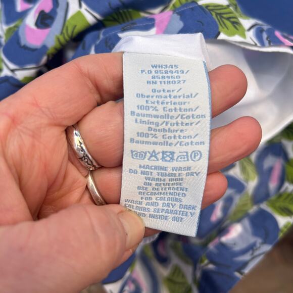 boden abstract floral print sleeveless cotton dress - Picture 5 of 6